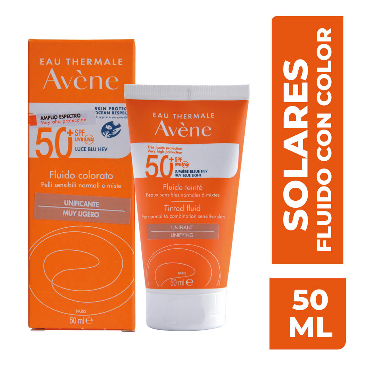 AVENE FLUIDO CON COLOR 50+ 50 ML