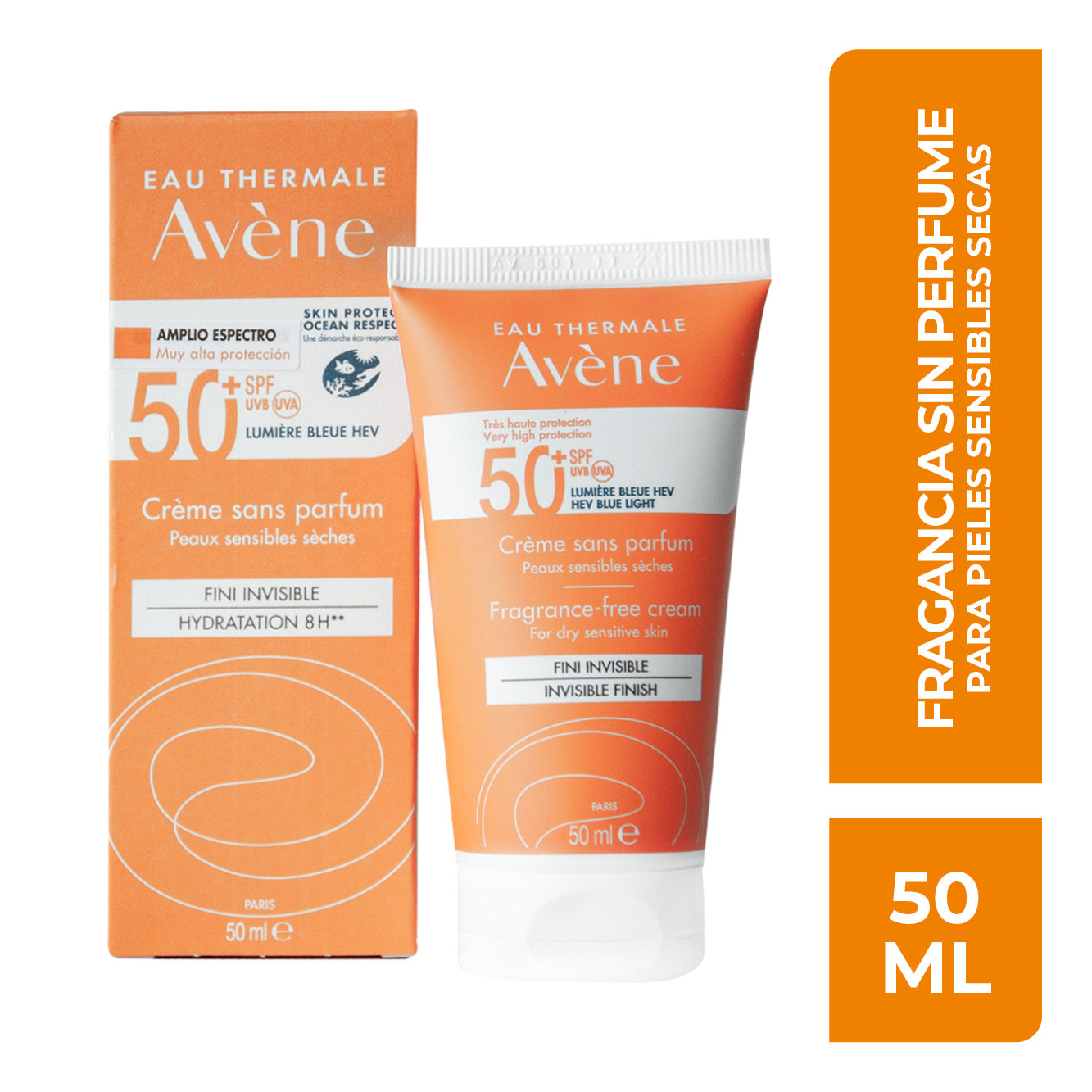 AVENE A-CREMA SIN COLOR 50+ EP 50 ML