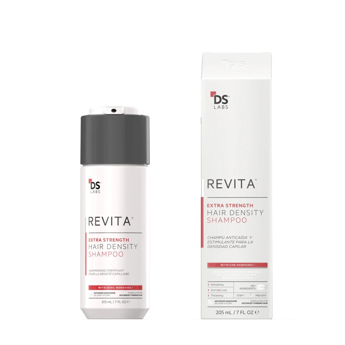 DS LABORATORIOS REVITA EXTRA STRENGTH SHAMPOO ANTICAIDA Y DENSIDAD CAPILAR 205 ML