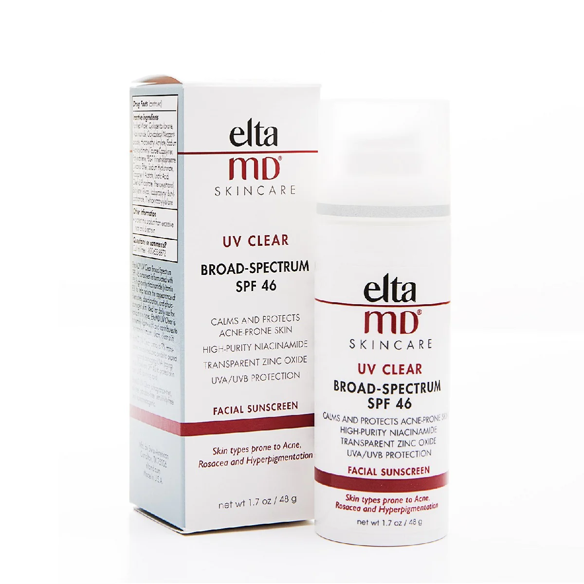 ELTA MD UV CLEAR BROAD SPECTRUM SPF 46 SIN COLOR 48G