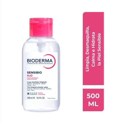BIODERMA SENSIBIO H2O 500 ML AGUA MICELAR PIEL SENSIBLE BOMBA INVERSA