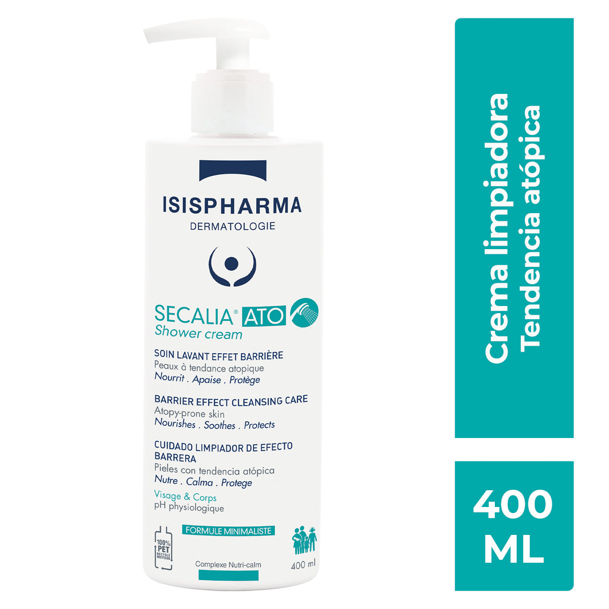 ISISPHARMA SECALIA ATO CREMA CORPORAL Y FACIAL PARA DUCHA 400ML
