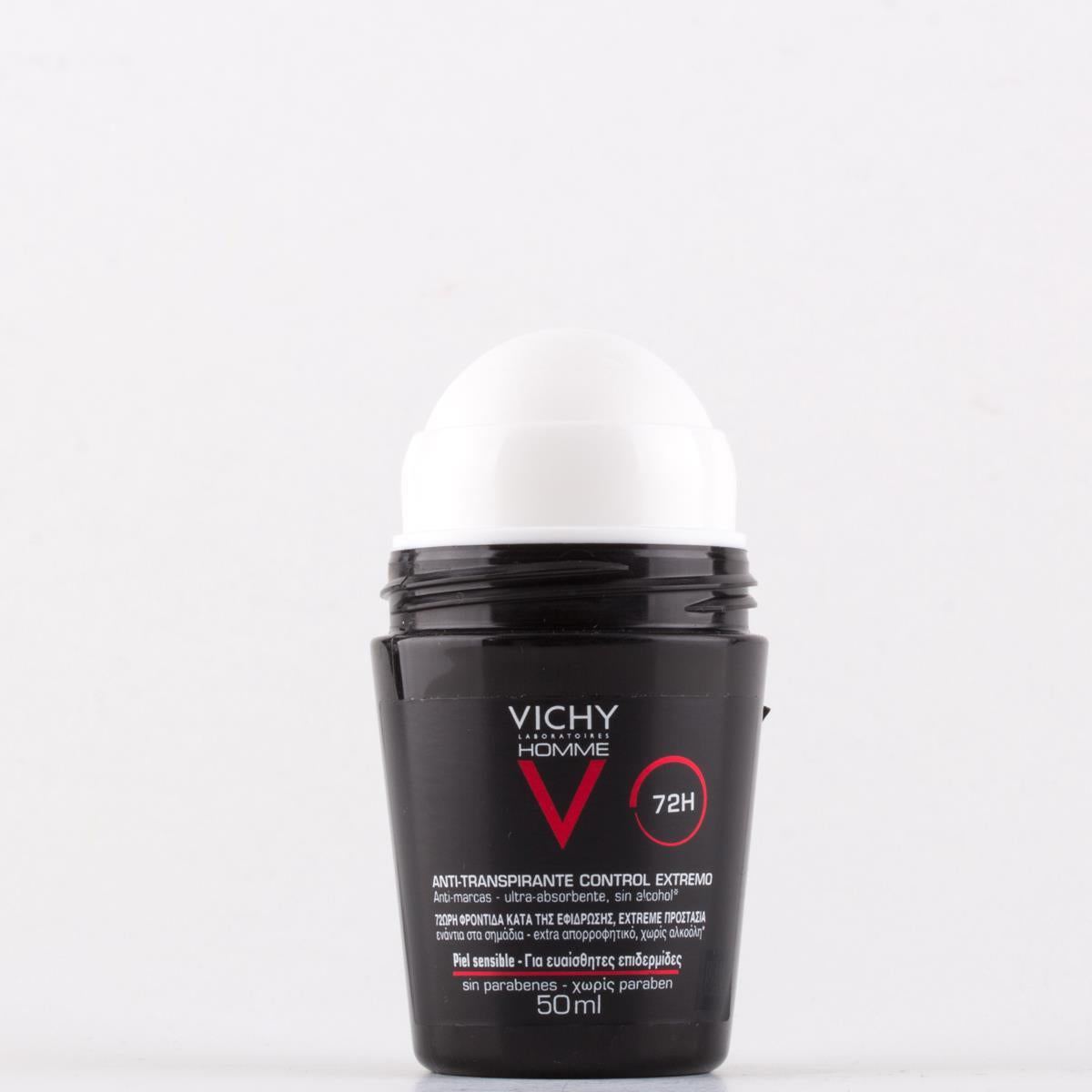 VICHY Homme Desodorante Roll-On Antitranspirante 50Ml 72 Hrs.