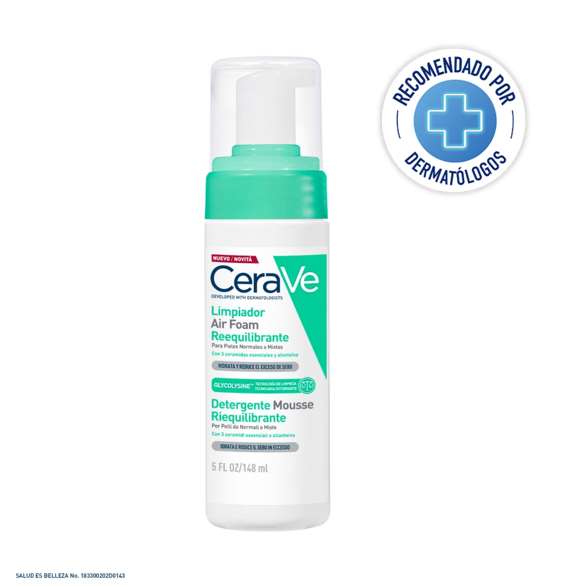 CERAVE LIMPIADOR AIR FOAM REEQUILIBRANTE 140ML