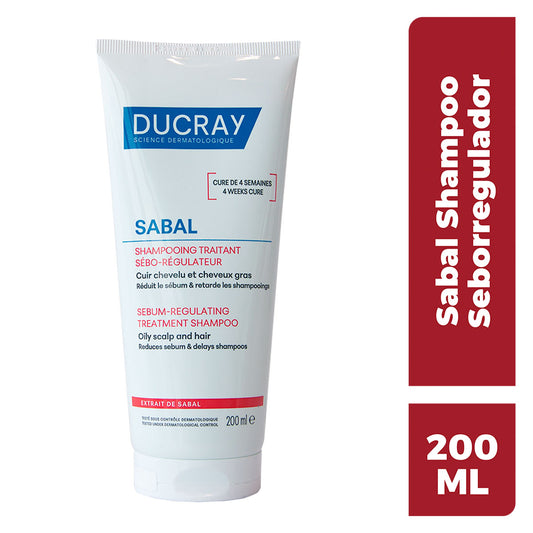 DUCRAY Sabal Shampoo Tratante Seborregulador Cabello Graso 200ml