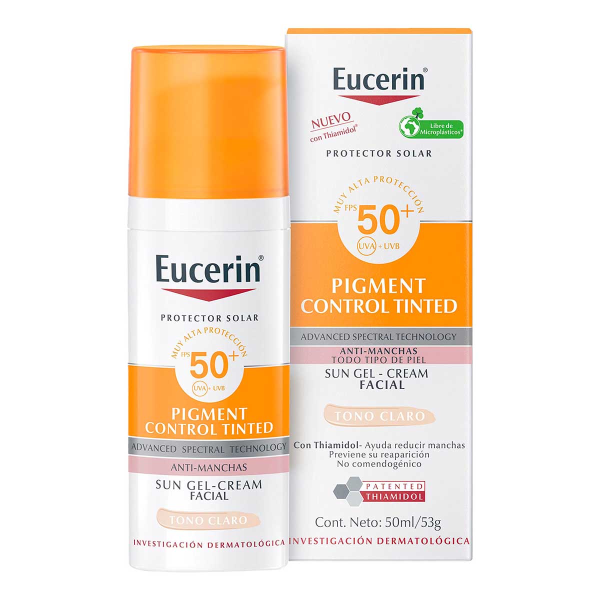 EUCERIN PIGMENT CONTROL PROTECTOR SOLAR FACIAL FPS 50+ TONO CLARO 50ML