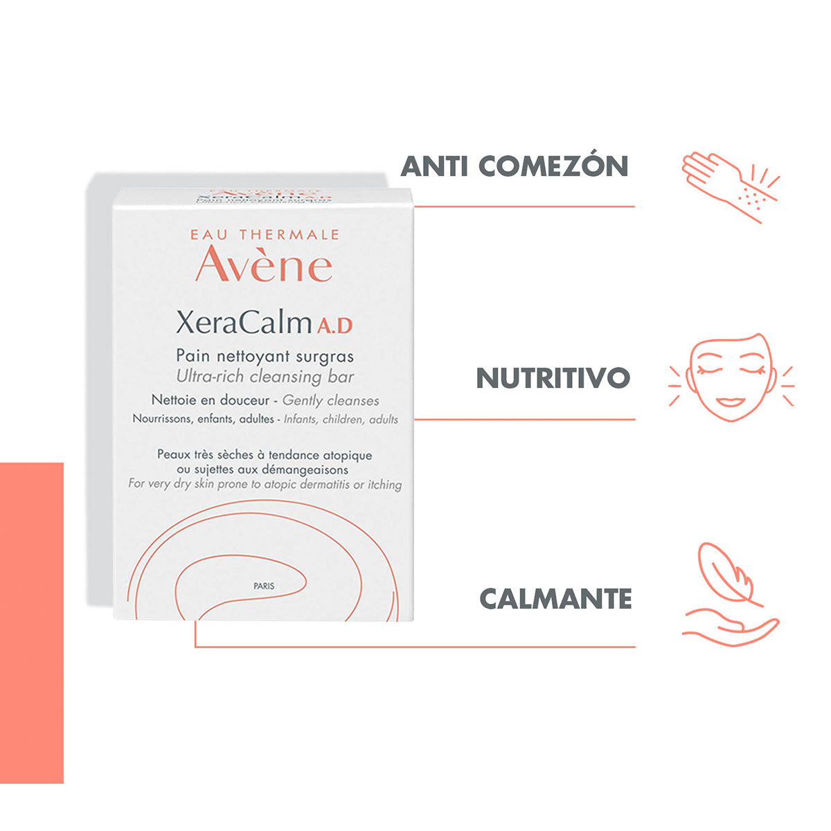 AVENE XERACALM A.D BARRA DERMOLIMPIADORA 100 GR