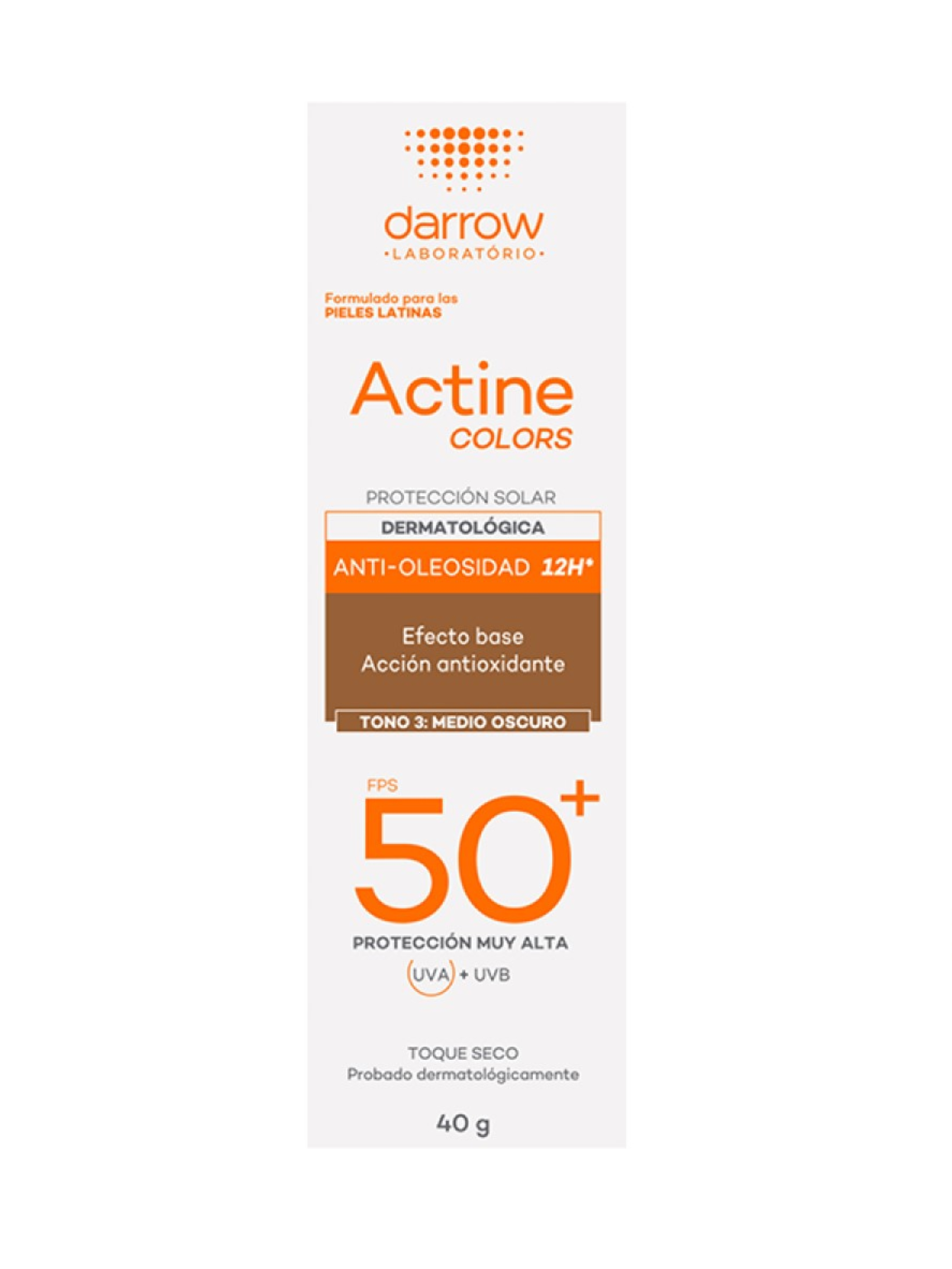 DARROW ACTINE COLORS FPS 50+ TONO 3: MEDIO OSCURO 40G