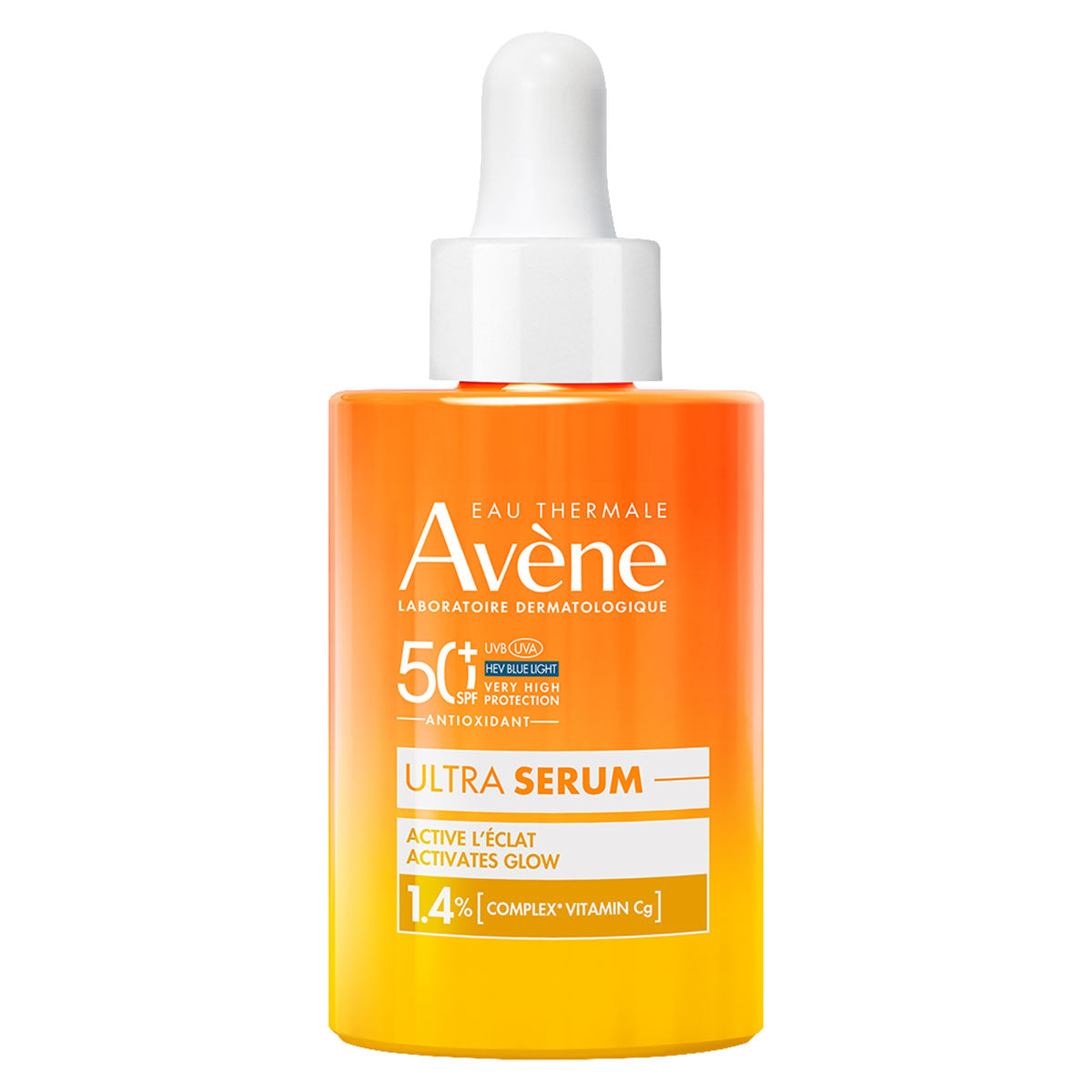 AVÈNE PROTECTOR SOLAR FACIAL EN SÉRUM FPS 50+ CON EFECTO ILUMINADOR (2 EN 1), 30 ML