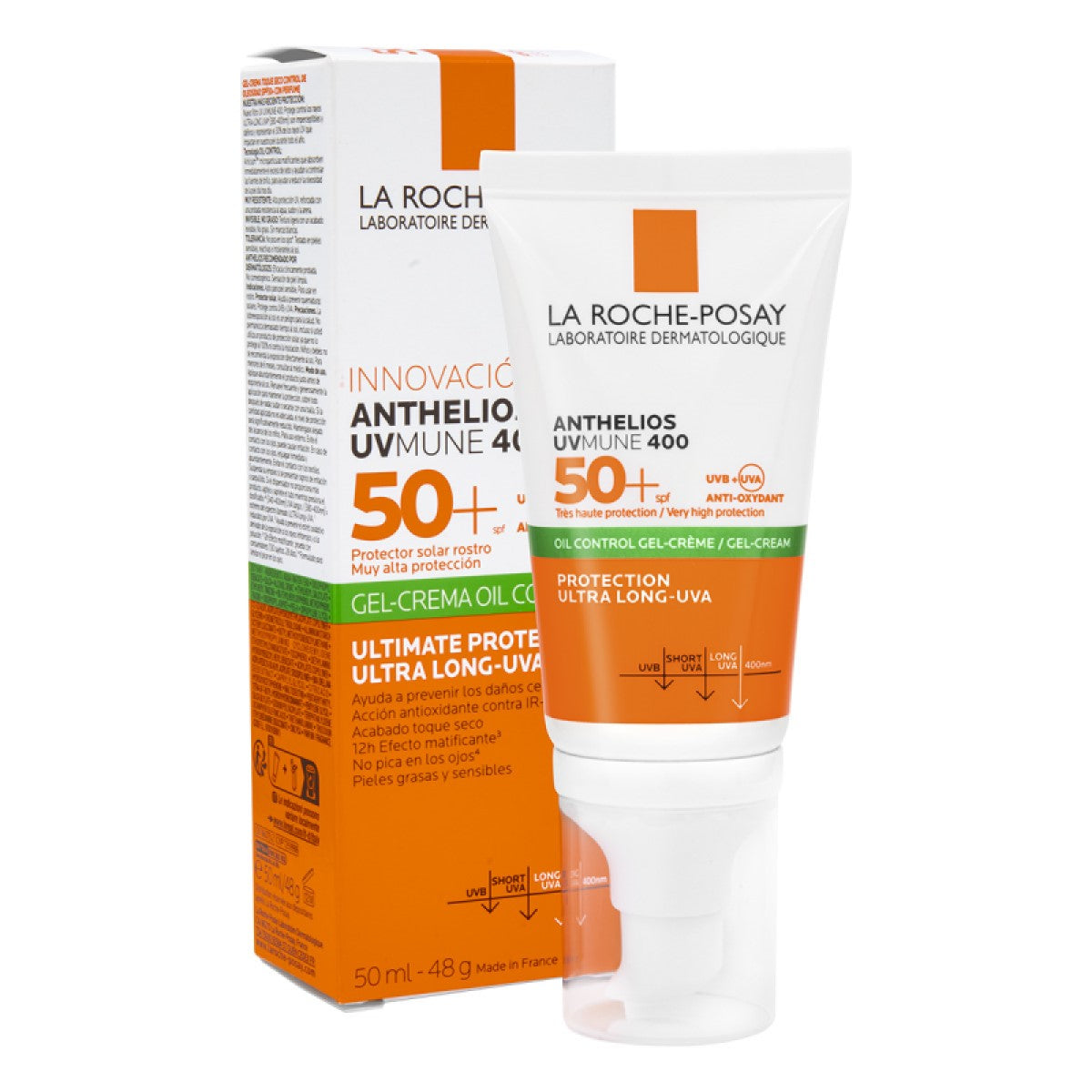 LA ROCHE-POSAY ANTHELIOS GEL CREMA TOQUE SECO FPS-50 50ML