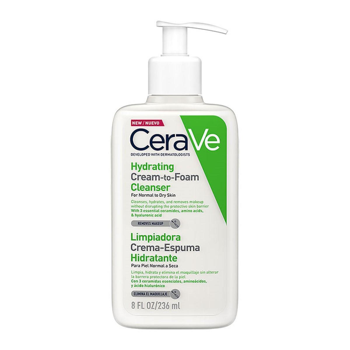 CERAVE LIMPIADORA CREMA ESPUMOSA HIDRATANTE 8OZ / 236ML