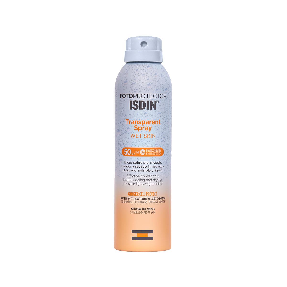 Fotoprotector Isdin ® Transparent Spray Wet Skin 50+ 200Ml