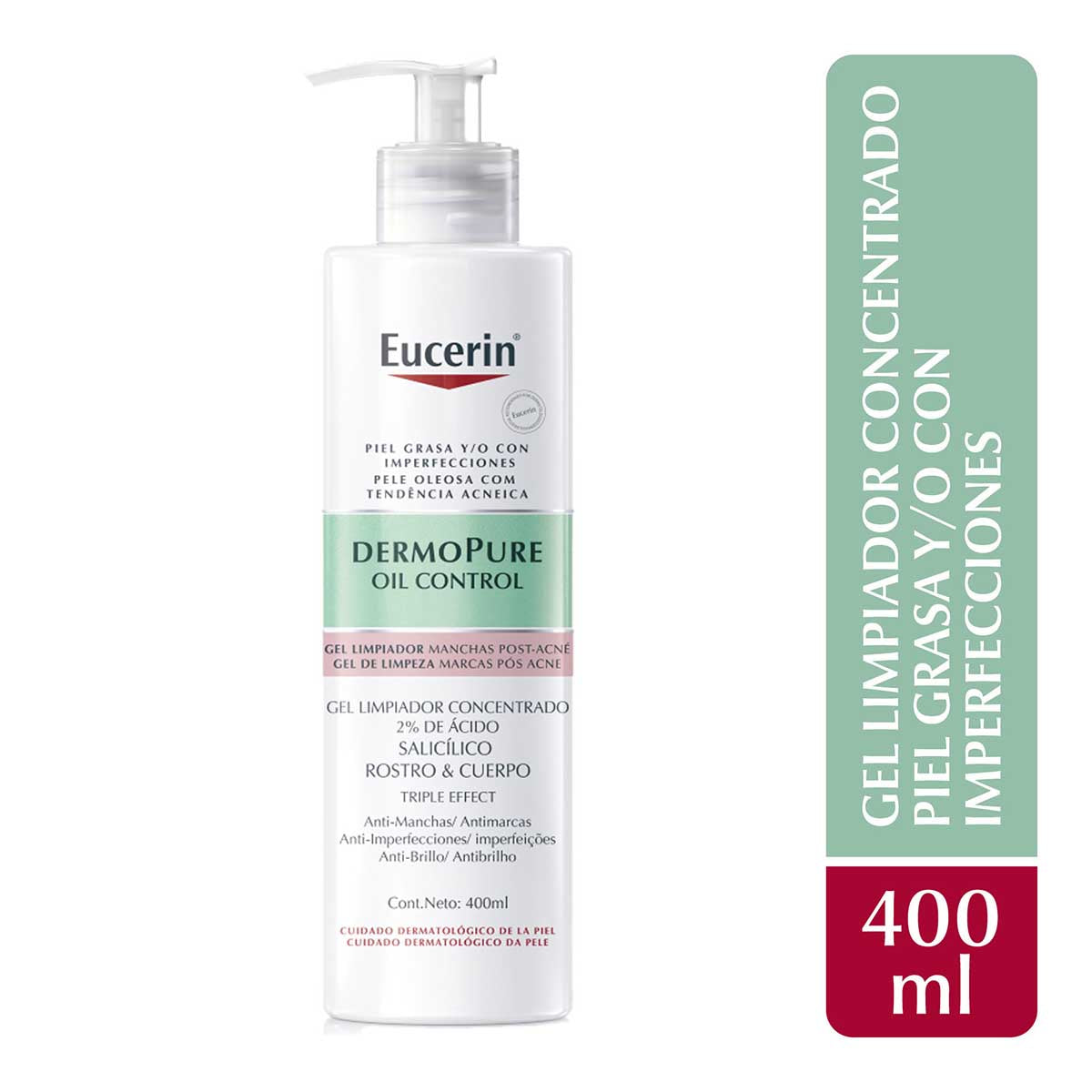 EUCERIN DERMOPURE GEL LIMPIADOR CONCENTRADO 400ML