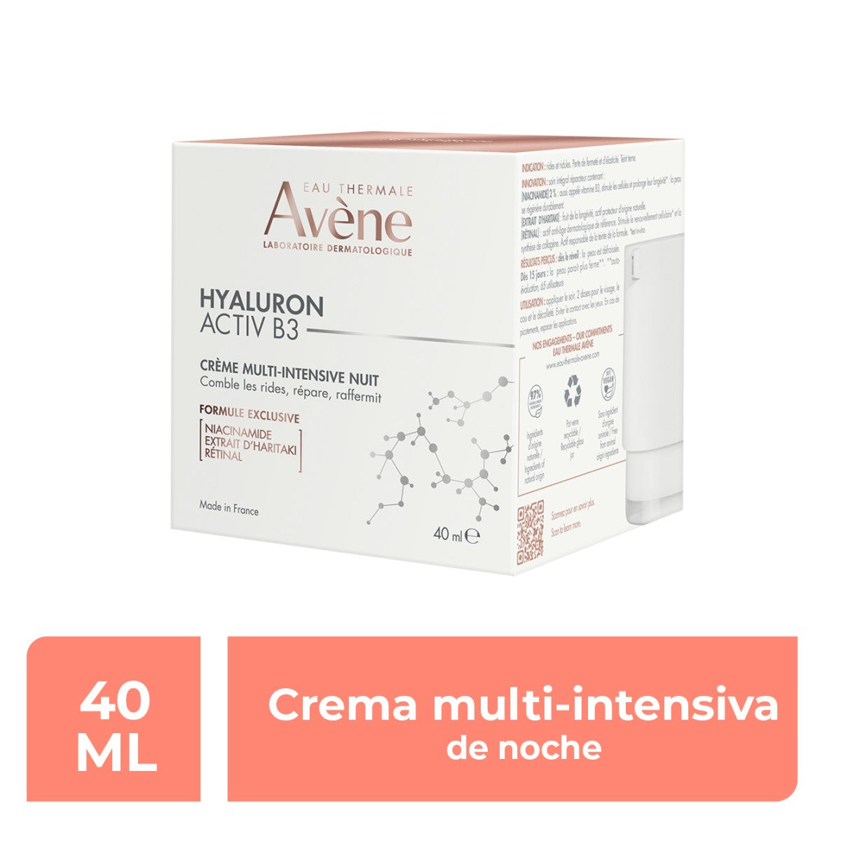 AVÉNE HYALURON ACTIV B3 CREMA MULTI-INTENSIVA DE NOCHE 40ML