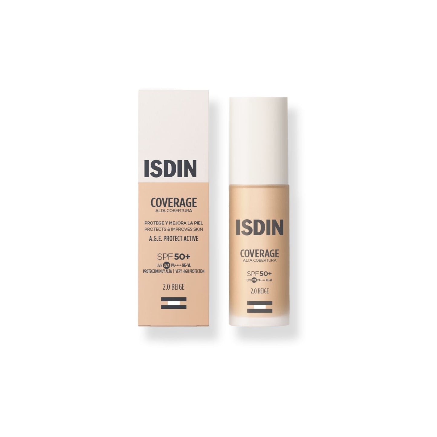 ISDIN FOTOPROTECTOR COVERAGE TONO 2 BEIGE SPF50 30ML
