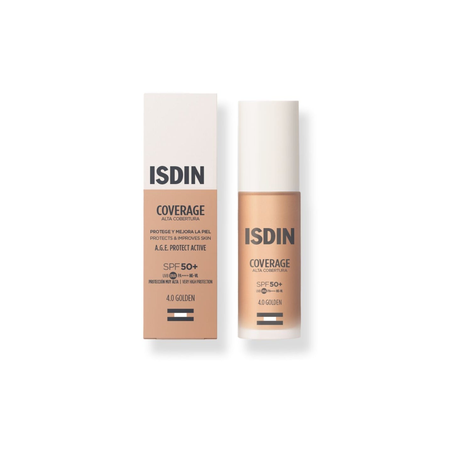 ISDIN FOTOPROTECTOR COVERAGE TONO 4 GOLDEN SPF50 30ML