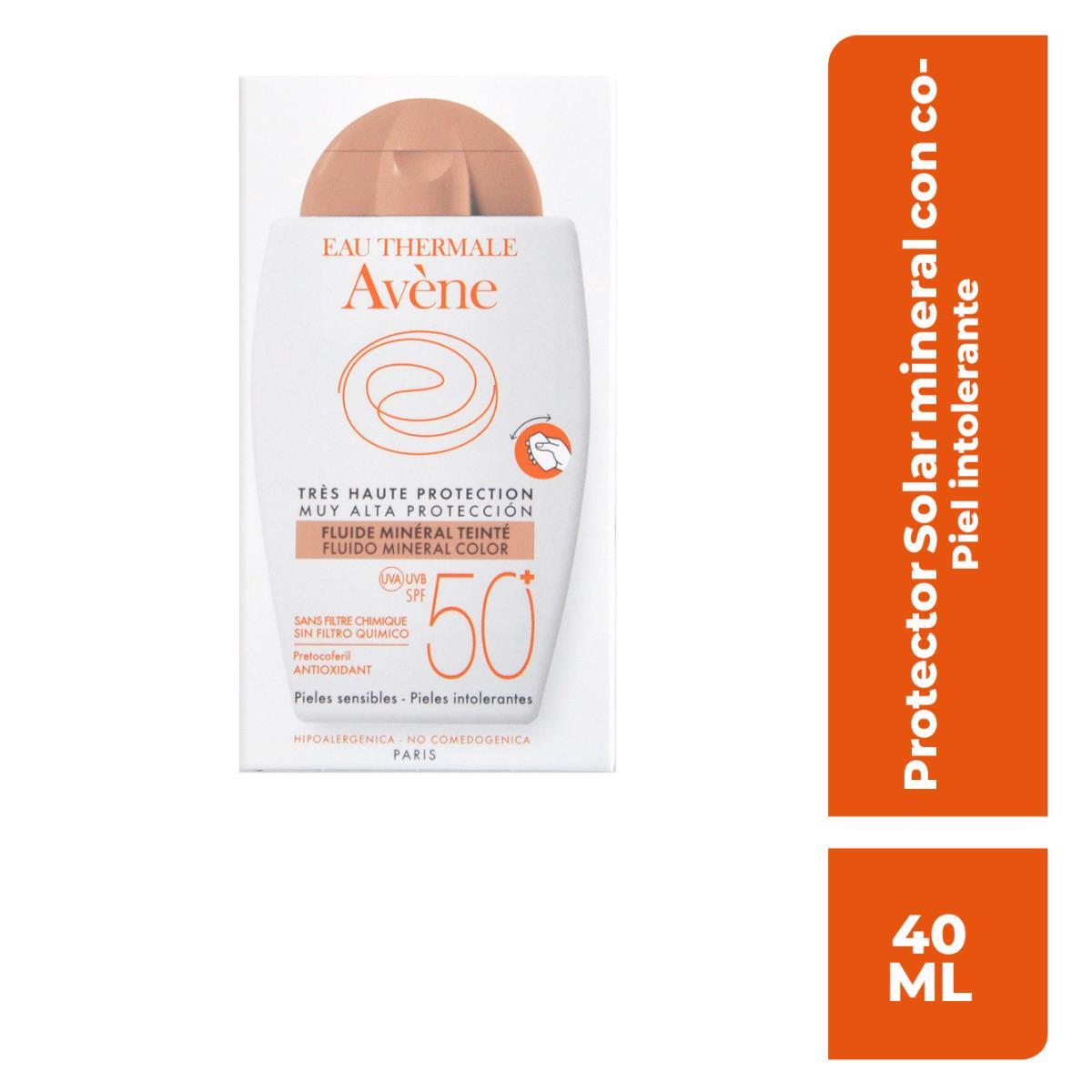 AVÉNE FLUIDO MINERAL CON COLOR FPS 50+ 40 ML