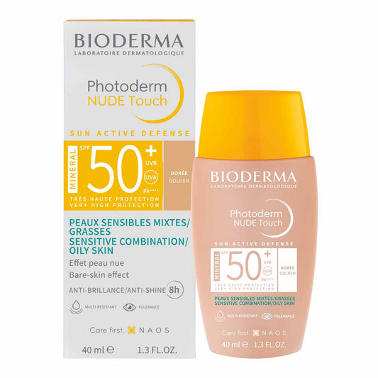 Bioderma Photoderm Nude Touch Spf50+ Tono Dorado 40 Ml