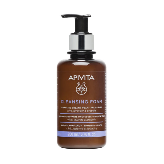 Apivita Espuma Limpiadora Cara/Ojos Oliva Lavanda 200Ml